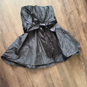 Alice and Olivia Elegant Black Strapless Dress with bow